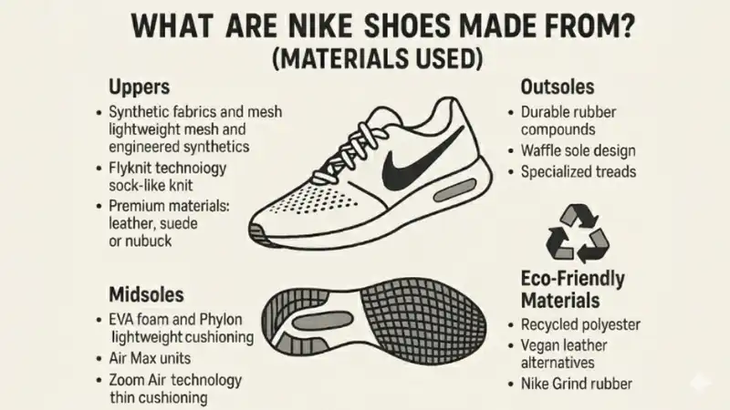 what are nike shoes made from