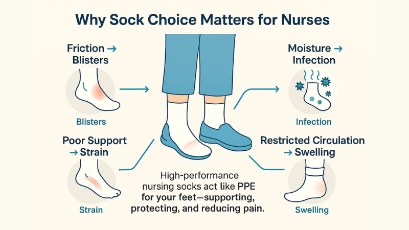 why sock choice matters for nurses