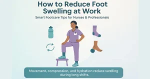 reduce foot swelling at work
