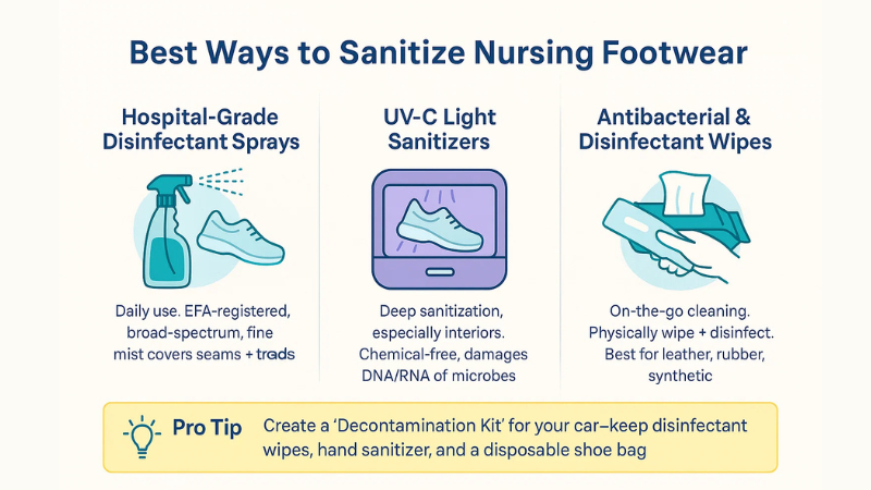 Best Ways to Sanitize Nursing Footwear