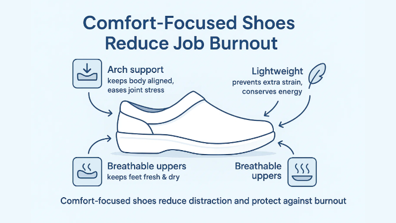 6 Proven Comfort Tips That Help with Footwear and Nurse Burnout 6 Comfort-Focused Footwear and Nurse Burnout Prevention