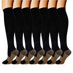 Best Compression Socks for Nurses on 12-Hour Shifts (Reviewed & Rated) 9 double couple 7 pairs copper compression socks for men women 20 30 mmhg table