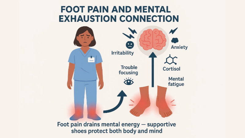 6 Proven Comfort Tips That Help with Footwear and Nurse Burnout 3 Connection Between Foot Pain and Mental Exhaustion