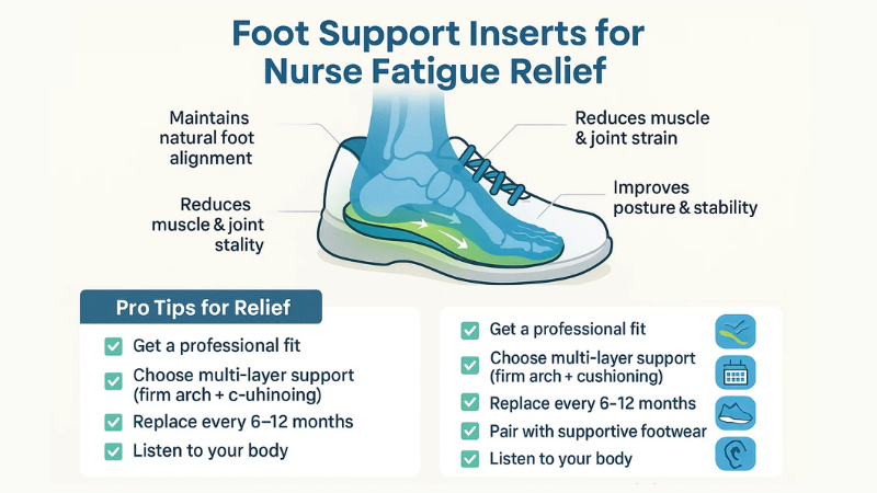 Foot Support Inserts for Nurse Fatigue Relief