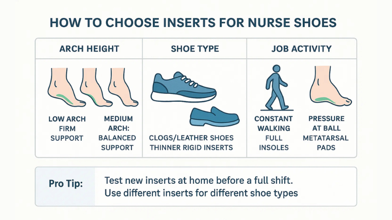 How to Choose Inserts for Nurse Shoes