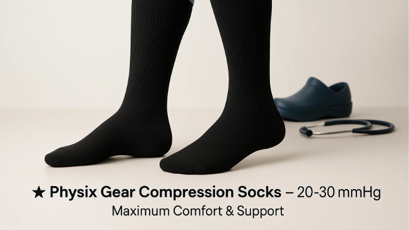 Best Compression Socks for Nurses on 12-Hour Shifts (Reviewed & Rated) 13 Physix Gear Compression Socks 20-30 mmHg
