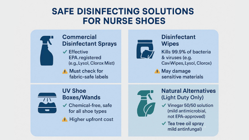 Safe Disinfecting Solutions for Nurse Shoes