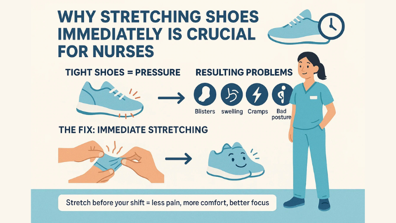 Why Stretching Shoes Immediately Is Crucial for Nurses