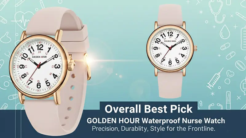 GOLDEN HOUR Waterproof Nurse Watch