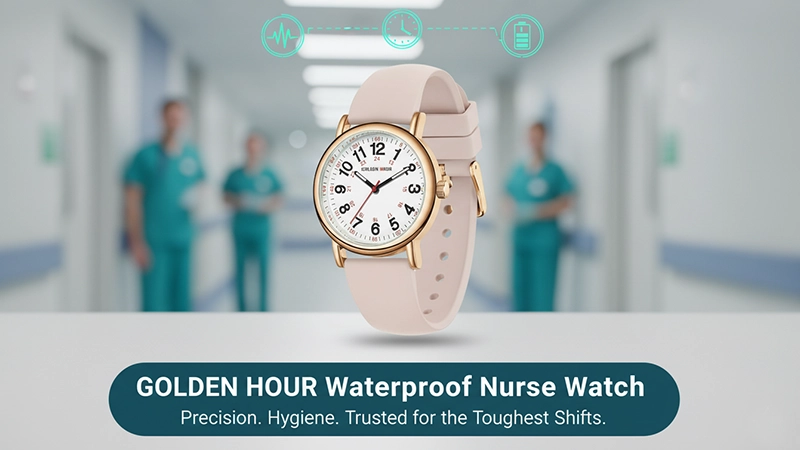 GOLDEN HOUR Waterproof Nurse Watch
