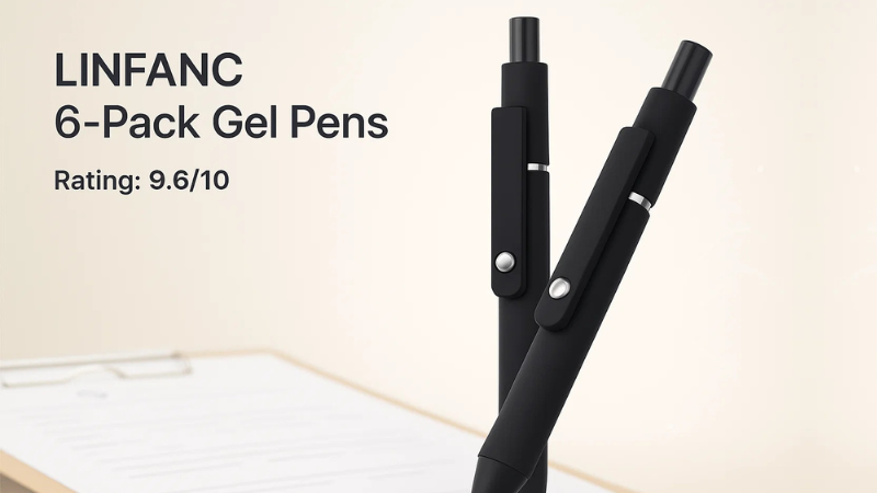 LINFANC 6‑Pack Gel Pens
