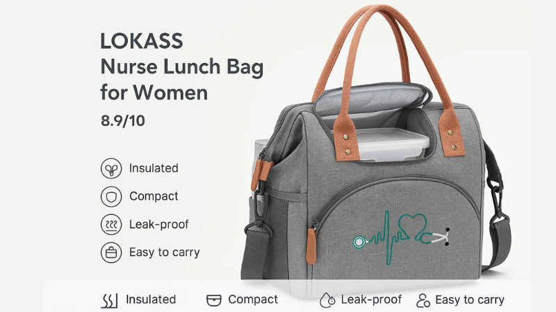 LOKASS Nurse Lunch Bag for Women