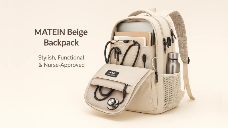 MATEIN Beige Backpack