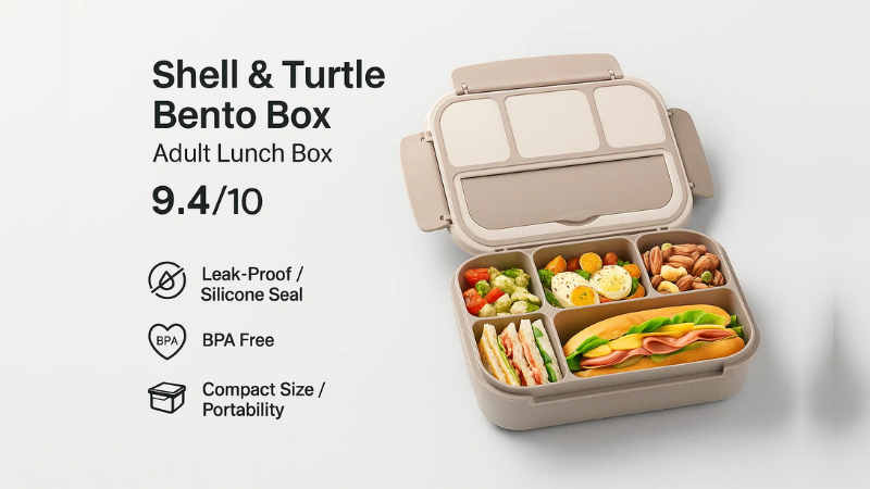 Shell & Turtle Bento Box Adult Lunch Box